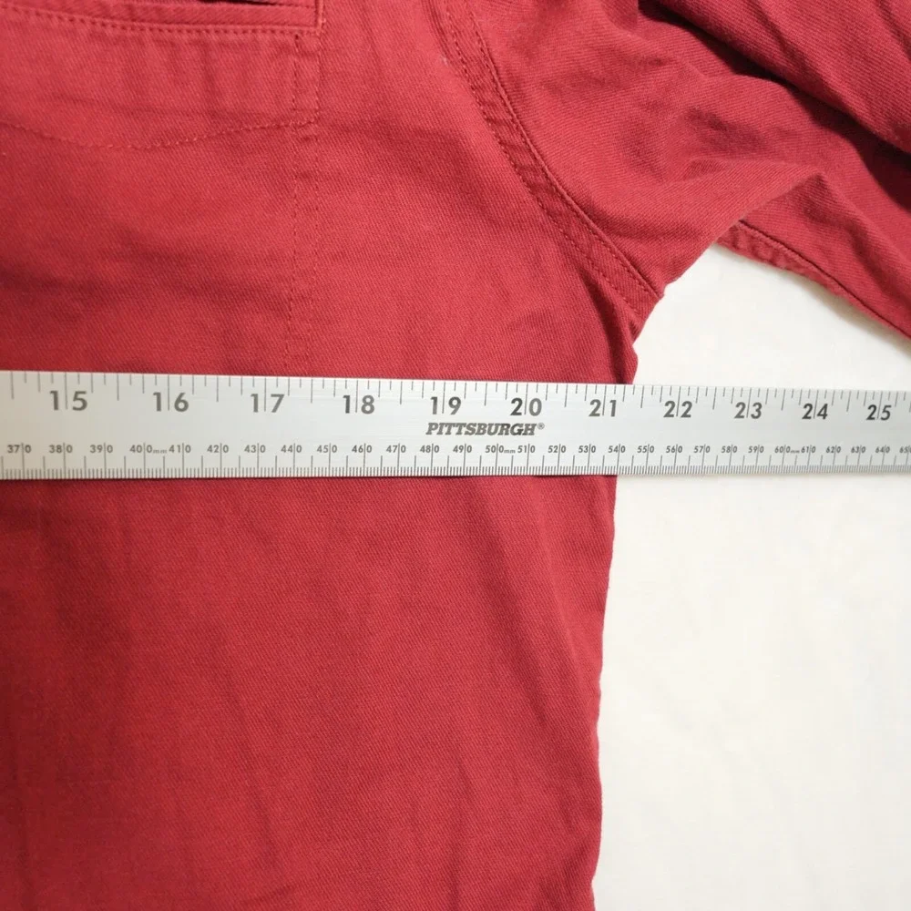Levis Mens Red Stretch Cotton Long Sleeve Button Down Shirt‎ Large 3LDLW11881